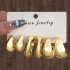 Cross border source new high-end gold personalized water droplet earrings creative complex C-shaped earring set 6 pairs wholesale