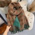 Autumn and winter new double-sided imitation cashmere letter tassel scarf for women's winter warmth, double-sided shawl for keeping warm, shawl for external wear