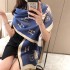 New autumn and winter H carriage medium long imitation cashmere scarf Korean version retro scarf thickened warm women's shawl cape