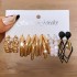 Cross border source of European and American new triangle shaped circular earring set combination creative retro fashion alloy earrings