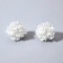 New Korean minimalist and versatile exaggerated camellia earrings with a fresh and three-dimensional white flower pearl earrings