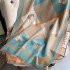 400g Thick Version Retro Ethnic Style Bluebird Scarf for Women's Winter Luxury Warm Neck Imitation Cashmere Shawl