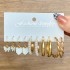 Cross border alloy heart pearl lock snake butterfly mushroom lock ear buckle creative personality card earrings 12 pieces batch