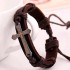 European and American popular fashion accessories, personalized handmade woven cowhide bracelet, simple pull-out adjustment, retro leather bracelet