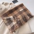 British plaid scarf for autumn and winter women, Korean style atmosphere, neck protection and warmth, 2024 new plaid couple's style