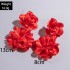 Amazon Cross border Fresh Multi color Flower Earrings Valentine's Day Series Gentle Simulation Large Flower Earrings Earrings for Women