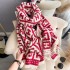 Autumn and winter European and American style classic color fashion simple letter women's imitation cashmere warm scarf autumn and winter large shawl cloak