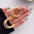 Europe and America Cross border Vintage Geometric Earrings Advanced Earrings Multilayer Fried Dough Twists Ear Studs Fashion Ear Buckle Jewelry Female