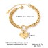 Exhibition/Exhibition Gallery Golden Retro Love Bracelet for Female Ins, niche design, fashionable and simple jewelry