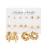 European and American Cross border Retro Love Butterfly Earring Set 9-piece Creative Serpentine Sword Mushroom Ear Buckle Wholesale