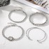 Europe and America cross-border jewelry retro personality Fried Dough Twists bracelet imitation gem exaggerated punk bracelet bracelet bracelet 4 pack wholesale