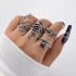 Amazon Cross border Personalized Retro Snake Animal Ring with Multiple Snake Shaped Four Piece Ring Set Jewelry for Women