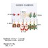 Christmas Series Snowflake Bell Earnail Combination Set Cross border Cartoon Drip Oil Elk Old Man Christmas Earrings