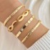 European and American cross-border retro simple chain bracelet fashion mix and match open bracelet bracelet bracelet bracelet, hand decoration, layering style combination wholesale