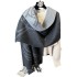 2024 new minimalist jacquard contrasting color autumn and winter double-sided imitation cashmere scarf, winter high-end warm shawl for women