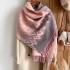 Autumn and winter new ethnic style color blocking style fashionable outdoor imitation cashmere warm shawl scarf women's scarf