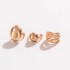 Amazon Cross border Fashion Irregular Geometric Hollow Ring Set Design Sense Peach Heart Butterfly Open Ring for Women