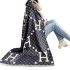 Autumn and Winter New Blue Cashmere Scarf Women's Winter H Letter Women's Shawl Thick Edition Warm One Piece Hair Replacement