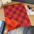 2024 new fashionable and versatile plaid autumn and winter double-sided imitation cashmere scarf, winter high-end warm shawl for women