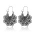 European and American foreign trade jewelry retro ethnic style metal hollow flower earrings Bohemian carved flower earrings