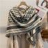 Summer air-conditioned room small shawl with autumn and winter thick design, four sided fringe Su large square scarf, large-sized scarf