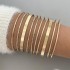 Cross border European and American retro personality exaggerated wide face bracelet set gold smooth irregular wristband bracelet multi piece set