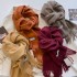 Korean autumn and winter new classic solid color wool women's warm scarf fashionable and high-end scarf for couples