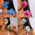 Amazon Cross border 3D Colorful Butterfly Orchid Earrings with Fresh Atmosphere Simulation Flower Earrings for Women