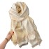 Autumn and Winter Double sided Cashmere Antique Lotus Thickened Warm Tencel Cotton Scarf Air Conditioning Room Neck Protection Shawl Exterior