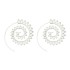 European and American new oval spiral earrings exaggerated vortex gear shaped heart-shaped retro earrings wholesale