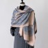 Gentle classic color imitation cashmere scarf for women's autumn and winter new versatile warm scarf, big shawl for external wear, high-end feeling