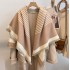 2023 autumn and winter new imitation cashmere scarf, thick square scarf, air conditioning shawl, European and American tassel warm scarf, women's cross-border