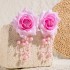 European and American cross-border fresh fabric colorful large flower earrings, sweet rice beads, long tassels, leaf earrings, female earrings