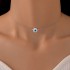 Cross border Ins style jewelry, eye pendant, Lulu Tong short necklace, simple and exquisite collarbone chain, neck chain, women's