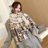 Autumn and winter new Chinese style imitation cashmere jacquard scarf for women, light luxury, high-end palace peach blossom shawl, thick and warm scarf