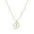 Cross border new European and American 26 letter creative simple copper inlaid zircon snake chain gold necklace high-end collarbone chain for women