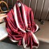 2023 New Simulated Silk Silk Women's Mountain Camellia Explosive Shawl Beach Scarf Thin Edition Trendy Brand New Silk Satin Multiple Scarves