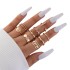 Amazon's new niche design butterfly 8-shaped open ring set with cross heart pearl 23 piece ring set