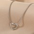 Light luxury niche hollow out love necklace for women in Japanese and Korean versions, simple design pendant, versatile collarbone chain