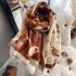 Autumn and winter animals, cats, sweet and cute ladies, imitation cashmere warm scarf, high-end air conditioning shawl scarf