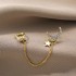 New European and American Star Moon Earclip Earnail No Ear Hole Female Creative Chain Earnail Cross border Ins Same Earring