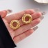 Europe and America Cross border Vintage Geometric Earrings Advanced Earrings Multilayer Fried Dough Twists Ear Studs Fashion Ear Buckle Jewelry Female