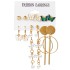 European and American cross-border long tassel butterfly earrings asymmetrical alloy pearl butterfly pendant earrings card earrings