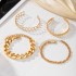 Cross border goods from Europe and America, exaggerated personality, punk style, thick chain bracelet, multi-layer stacked, love, fashion bracelet for women