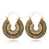 Amazon's new foreign trade bohemian style metal retro earrings with carved hollow earrings and earrings pendants