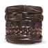 Cross border men's DIY woven suit leather bracelet, hot selling in Europe and America, skull bead punk style combination bracelet