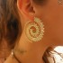 Wish AliExpress New Product: Leaf Spiral Personalized Rotating Roman Earrings, Leaf Earnail Accessories for Women