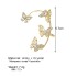 Cross border super sparkling diamond inlaid butterfly ear hooks without ear holes, ear clips for women, one-piece fairy like feeling, wholesale of versatile earrings from Japan and South Korea