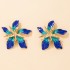 New cross-border popular jewelry with exaggerated European and American personality, multi-layer alloy drip oil flower earrings and earrings