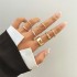 New European and American retro inlaid pearl chain ring, butterfly opening ring, ins style ring set, 10 piece set